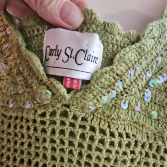 Women's/ Juniors Carly St Claire Knitted Sequence Tank Size Medium - Picture 3 of 6